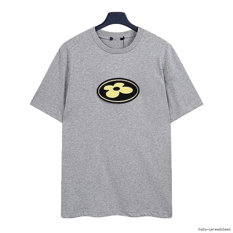 Louis Vuitton Floral Trend Style Grey Short-sleeve T-shirt