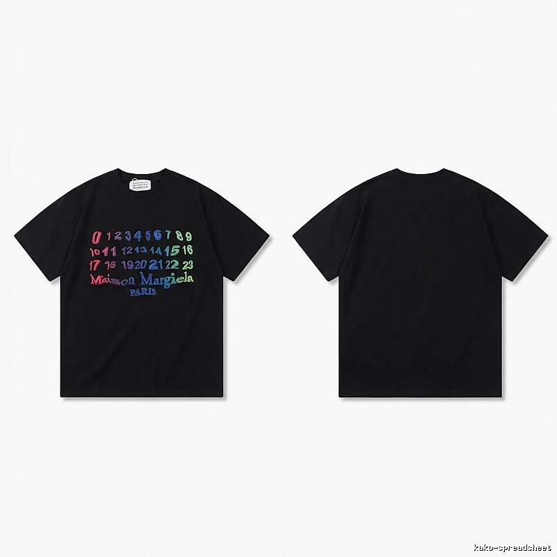 Maison Margiela black T-shirt with digital printing style