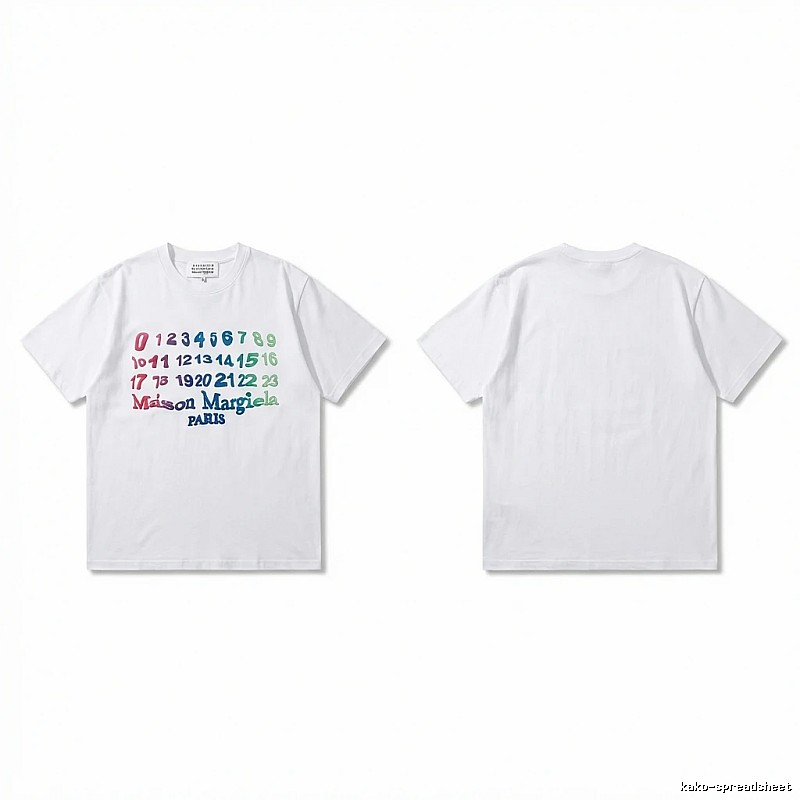 Maison Margiela digital-style white T-shirt