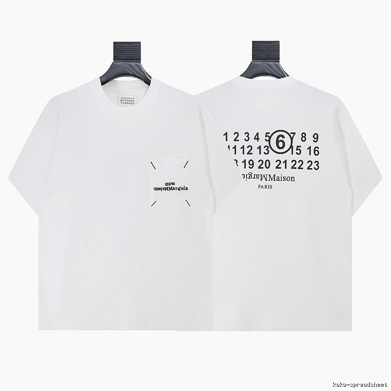 Maison Margiela MM6 Streetwear Brand White Short Sleeve T-shirt