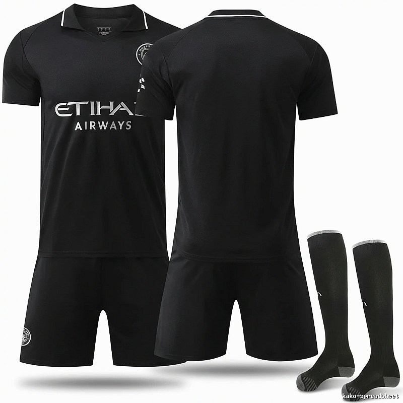 MCFC Black Sporty Style Jersey