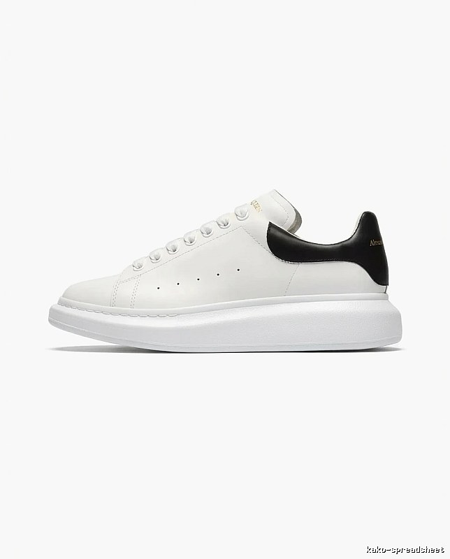 McQueen thick-soled fashionable white sneakers