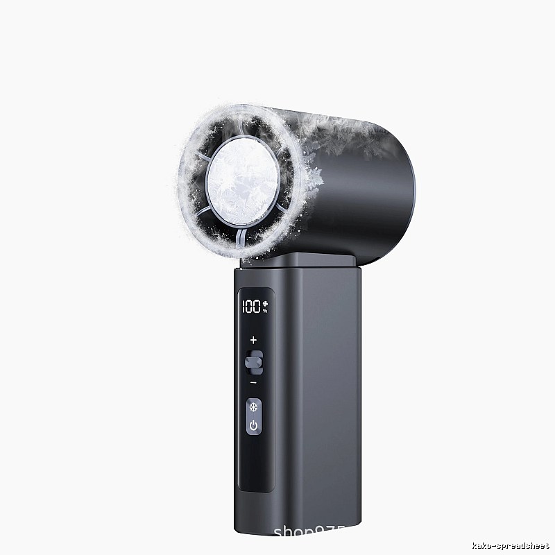 Misting Comfort Handheld Semiconductor Cooling Fan Gray Ice-compress Cooling
