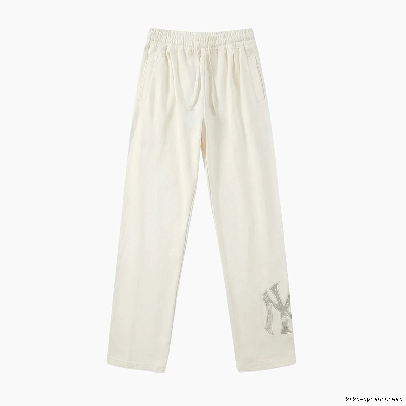 MLB casual style white long trousers