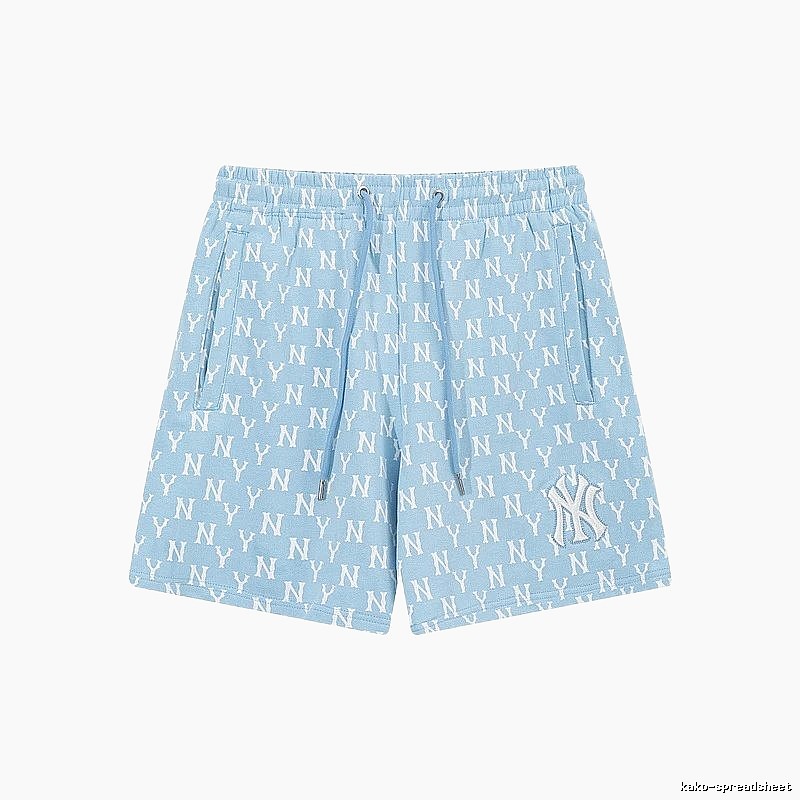 MLB full-print style light blue shorts