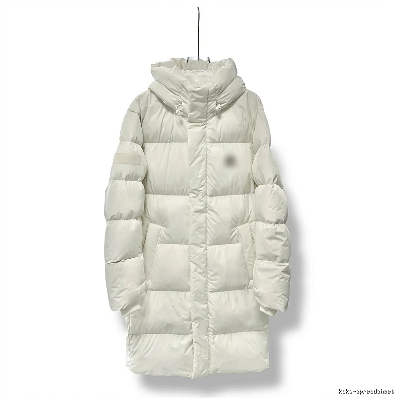 MLB long simple style off-white down jacket