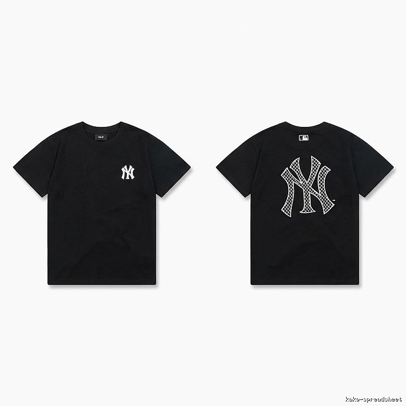 MLB NY Series Trendy and Cool Style Black T-shirt