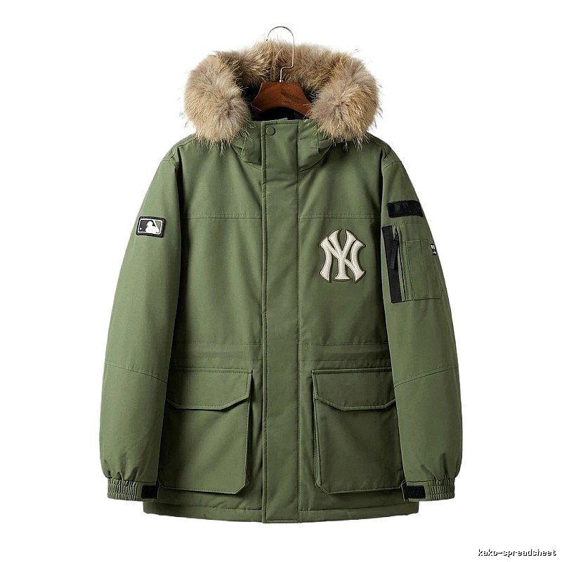 MLB trendy style army green down jacket