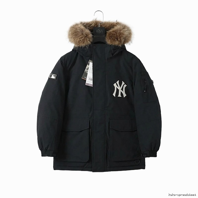 MLB workwear style black down jacket