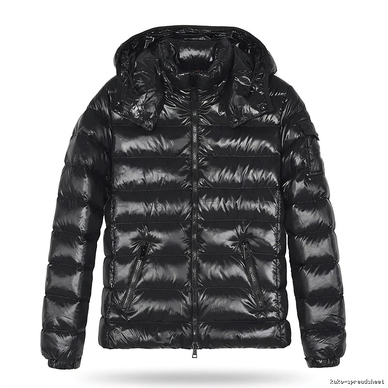 Moncler black shiny down jacket