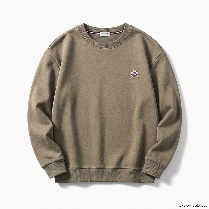 Moncler Crewneck Simple Style Sweatshirt (Khaki)