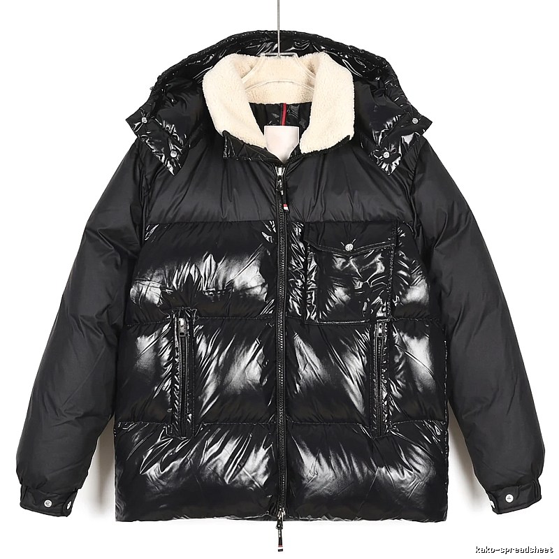 Moncler Glossy and Trendy Black Down Jacket