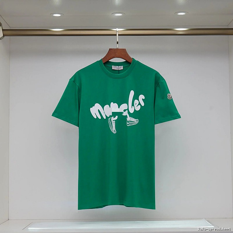 Moncler Graffiti Casual Style Green Short-sleeve T-shirt