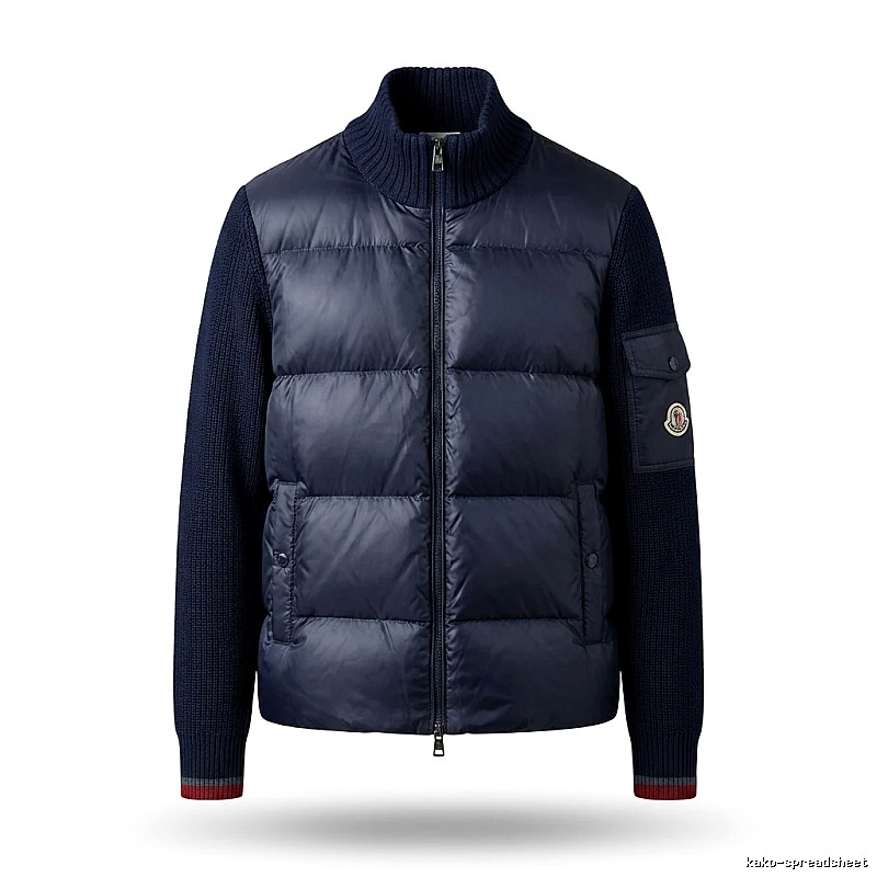 Moncler knitted and spliced down jacket
