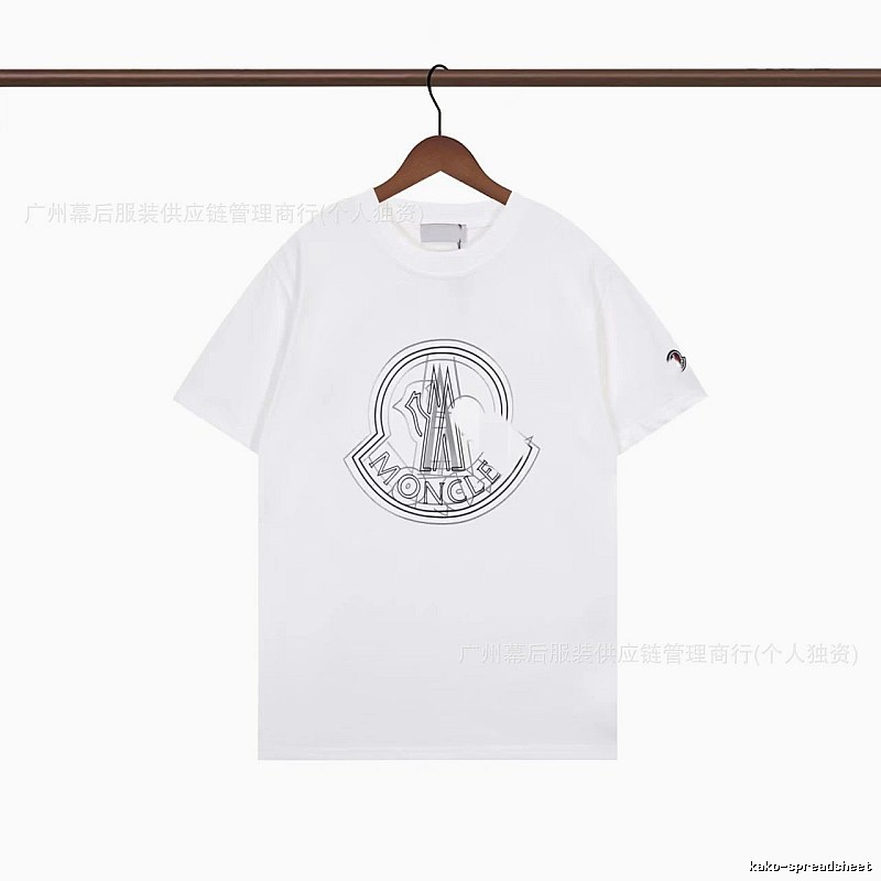 Moncler Large Logo Trendy Style White Short-sleeve T-shirt