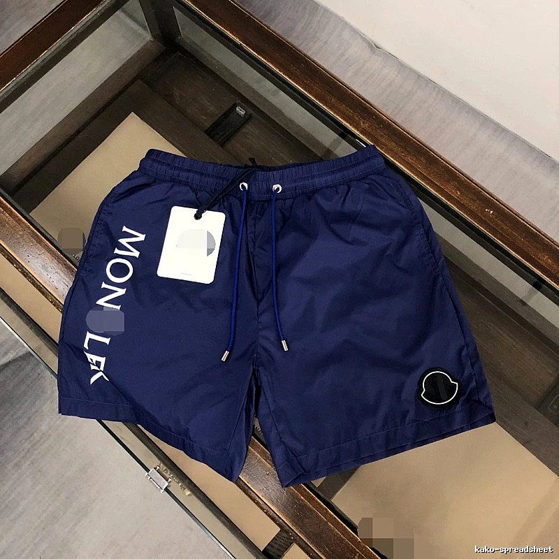 Moncler Letter Print Casual Style Navy Blue Shorts