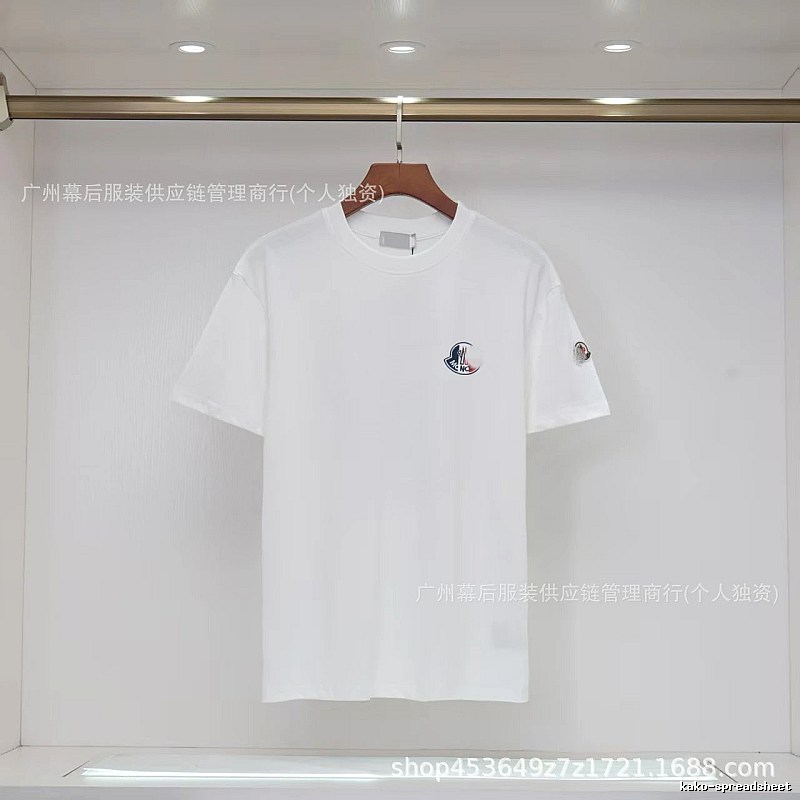 Moncler Logo Minimalist Style White Short-sleeved T-shirt