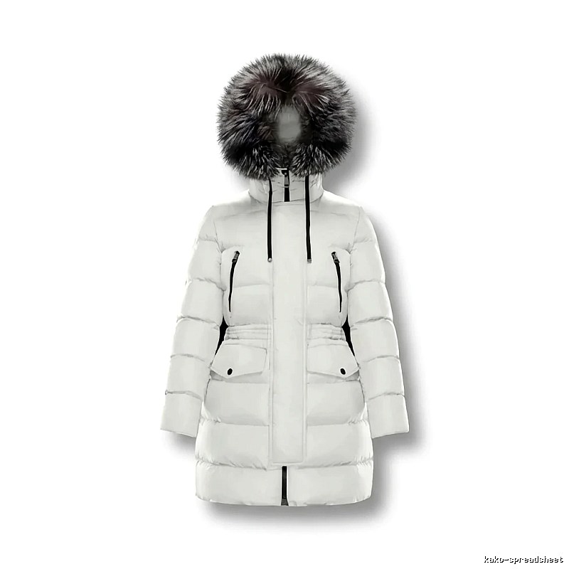Moncler long fashion white down jacket