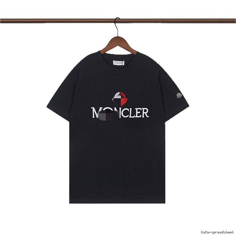Moncler Printed Casual Black Short-sleeve T-shirt