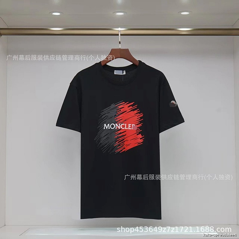 Moncler Printed Trendy Style Black Short-sleeve T-shirt