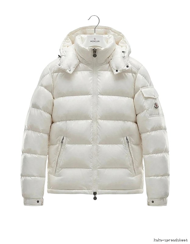 Moncler shiny and fashionable white down jacket