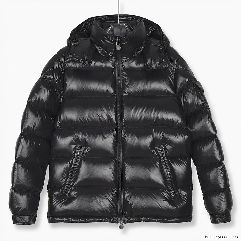 Moncler shiny black down jacket