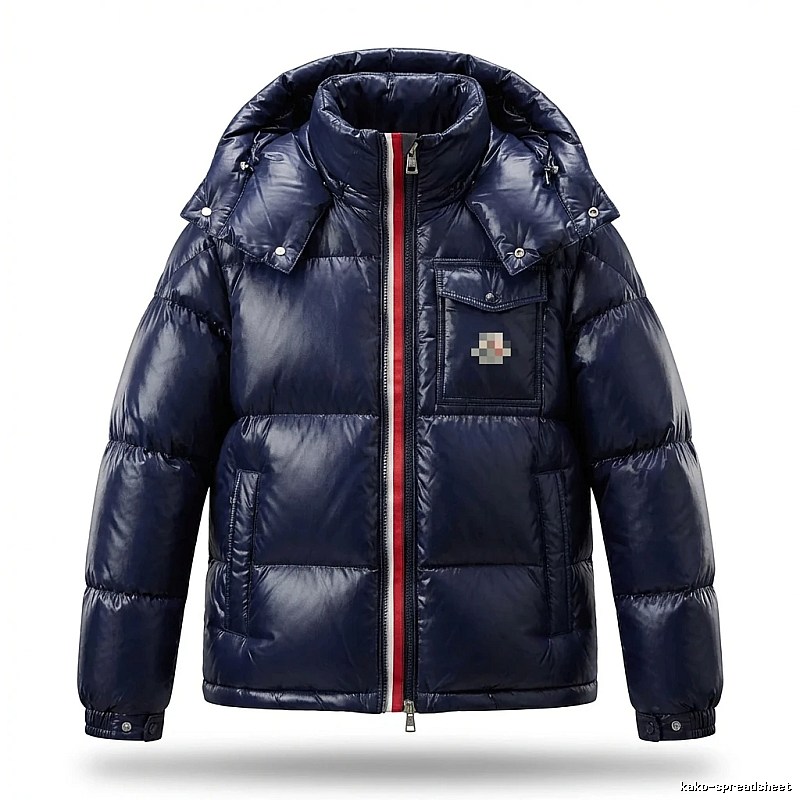 Moncler's classic style fashionable dark blue down jacket