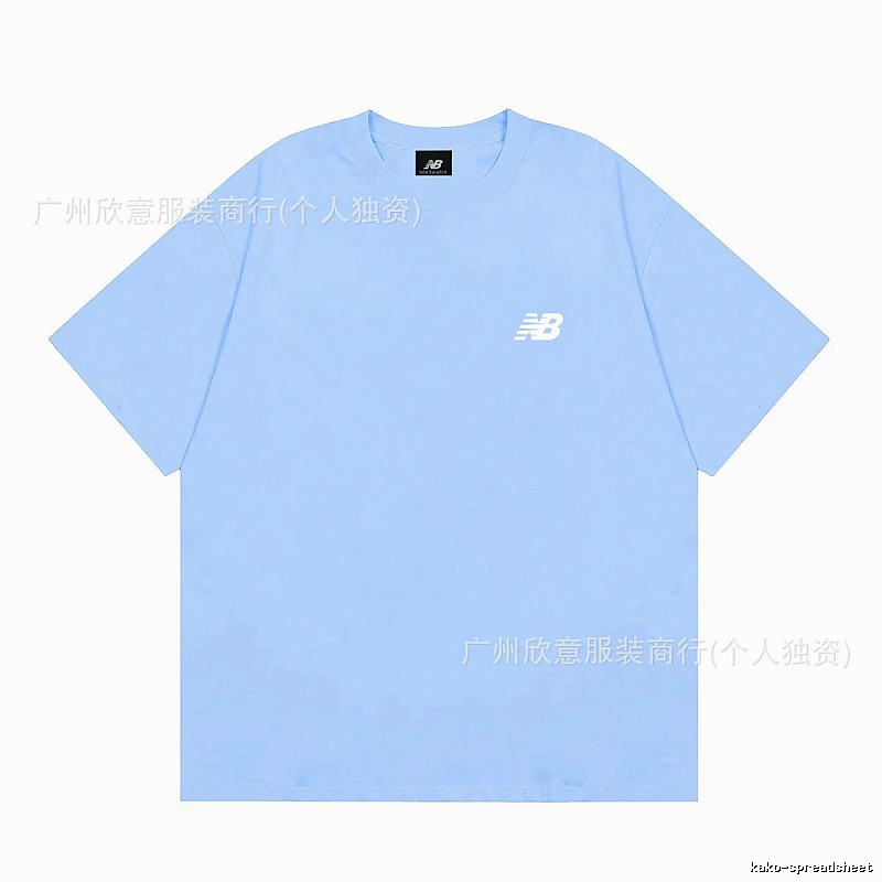New Balance Classic Minimalist Style Light Blue Short-sleeve T-shirt