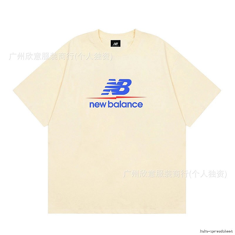 New Balance Printed Casual-style Light Beige Short-Sleeve T-Shirt