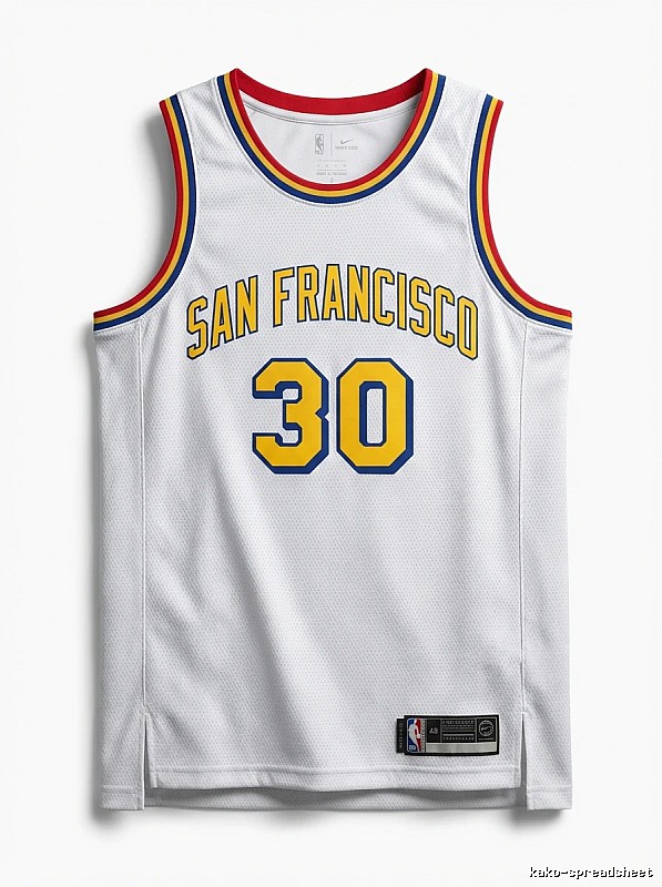 Nike Curry retro-style white jersey
