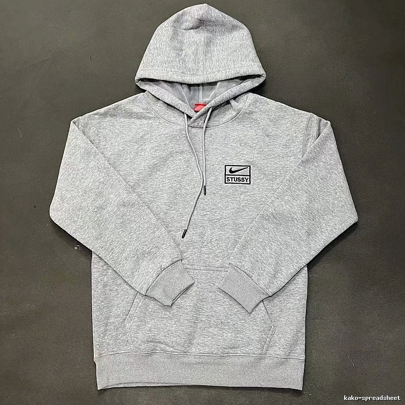 Nike Gray Zip Hoodie Clean Colorway Swoosh
