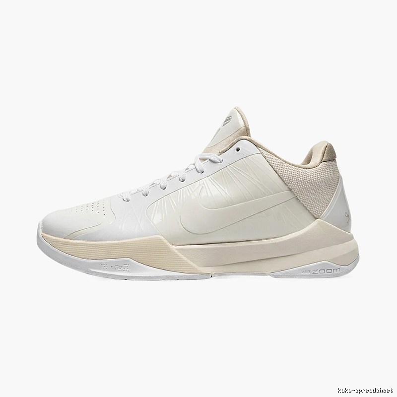Nike Kobe series fashionable white and yellow basketball shoes