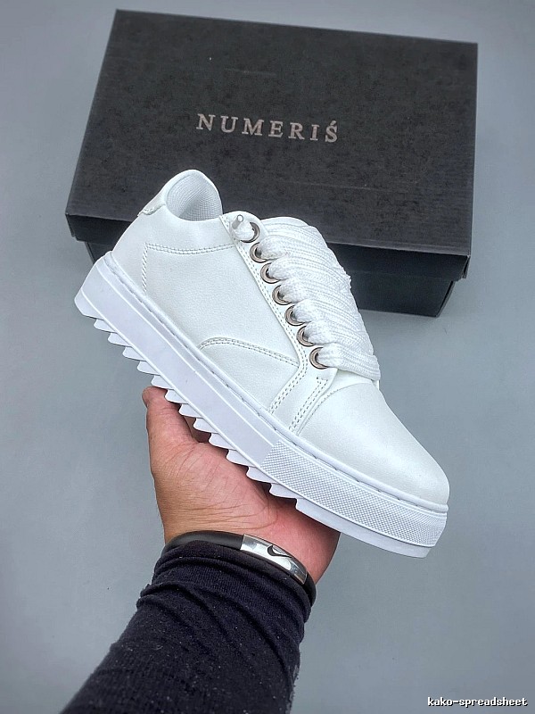 Numeris Minimalist Platform Sneakers in White with Bold Platform Base