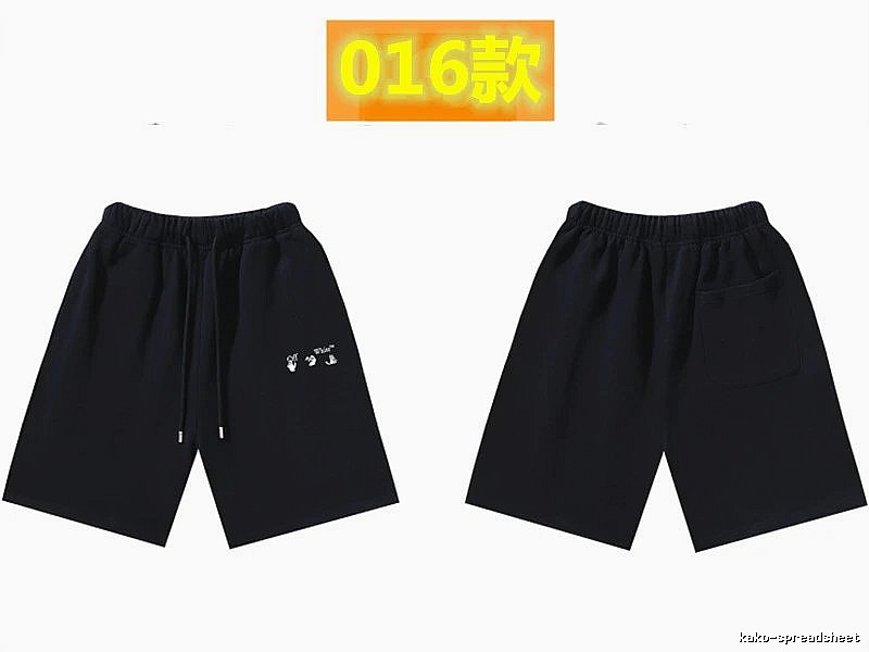Off-White 016 Style Black Trendy and Cool Shorts