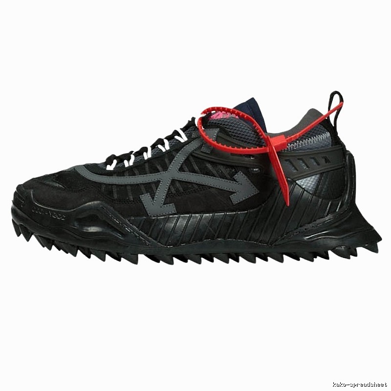Off-White functional style black sports shoes