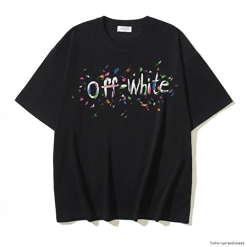 Off-White Graffiti Style Black T-shirt