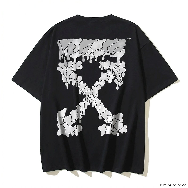 Off-White Lava Style Black T-shirt