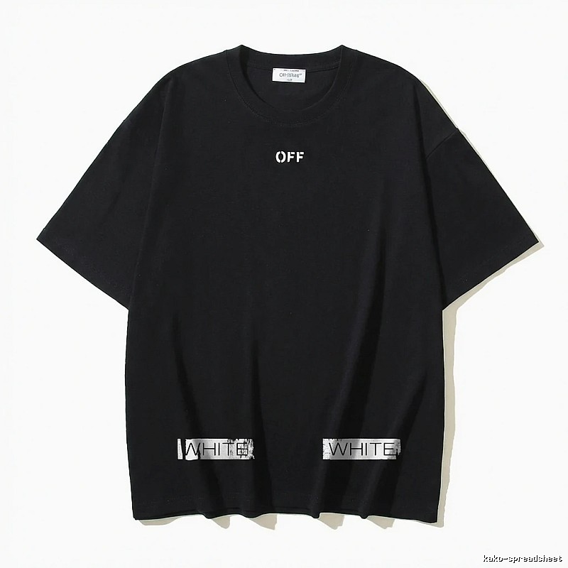Off-White minimalist style black T-shirt
