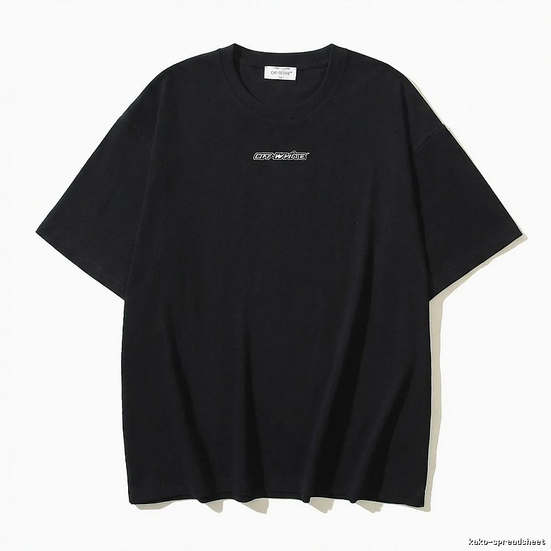 Off-White minimalist style black T-shirt