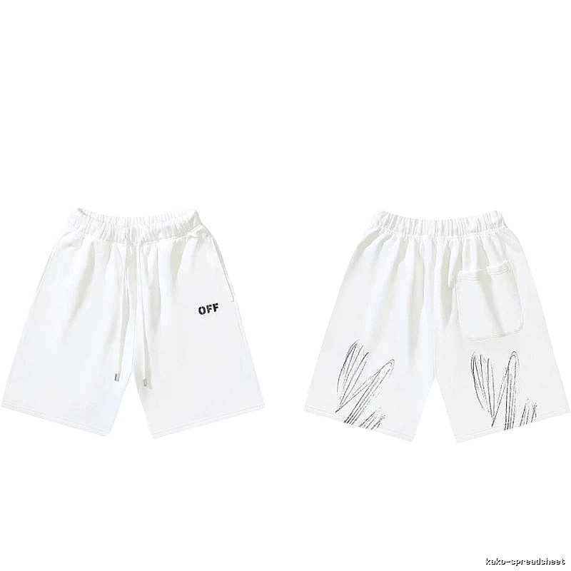 Off-White minimalist style white shorts
