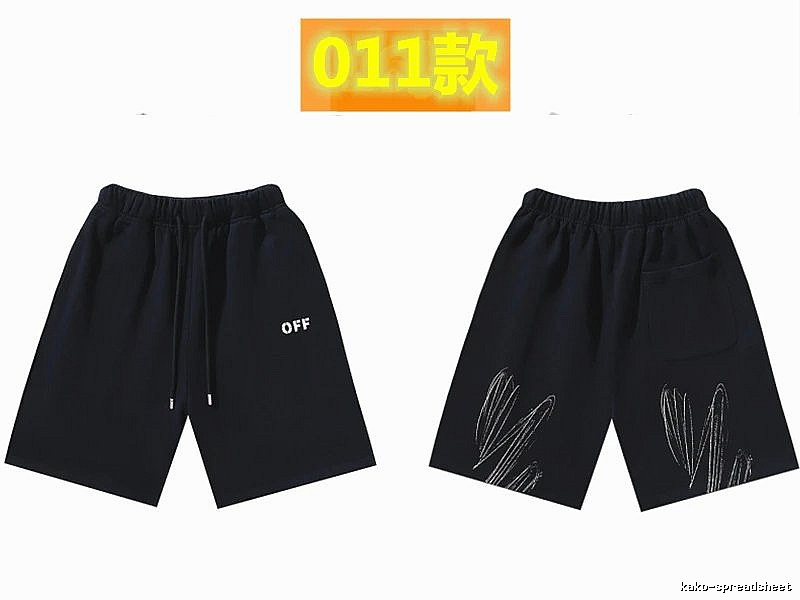 Off-White Style 011 Trendy Black Shorts