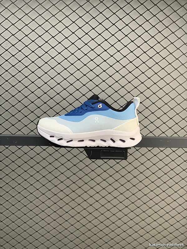 On White and Blue Cloud Runners Highlighting Open Mesh Panels