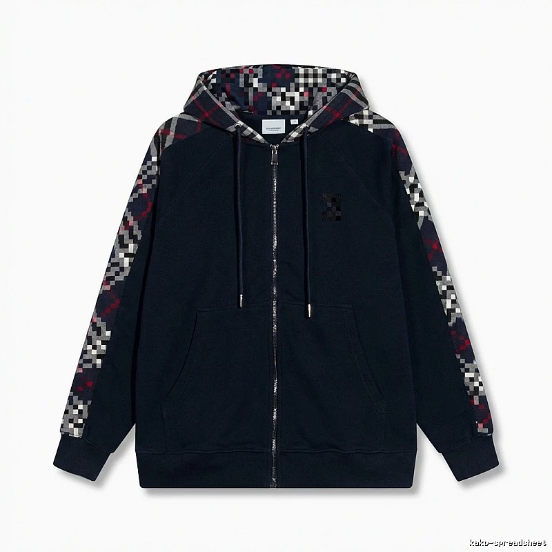 Other checkered patchwork style hoodie