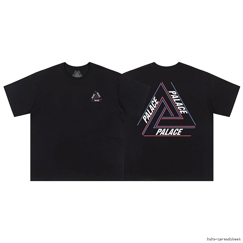Palace Triangle Print Street Style Black T-shirt