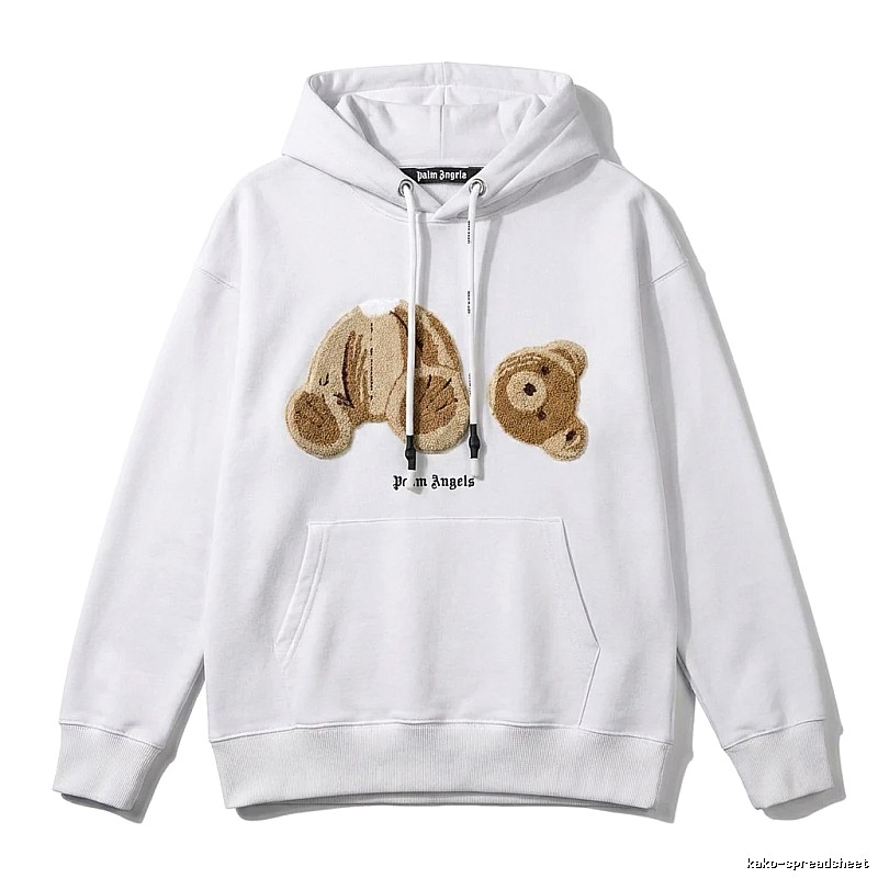 Palm Angels Bear Trend Brand White Sweatshirt