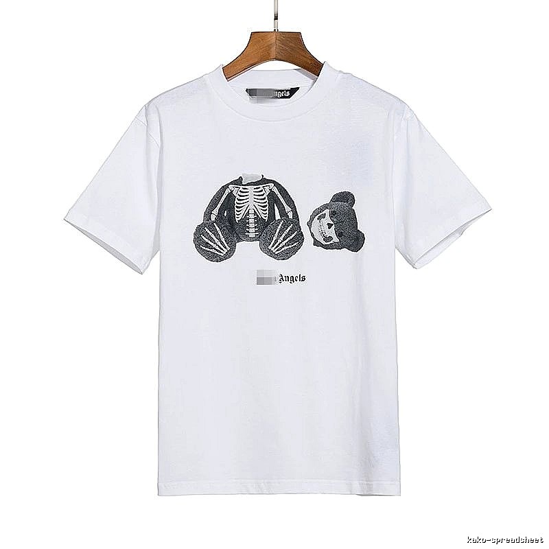 Palm Angels Classic Bear graphic T-shirt White Colorful Bear with Travel-Friendly Style