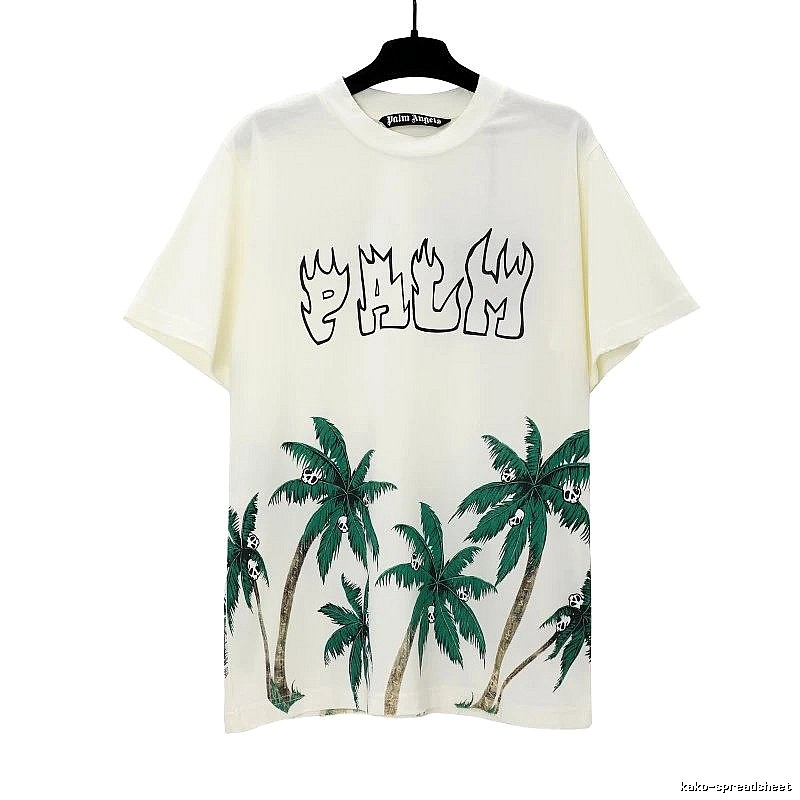 Palm Angels Gift Ready Logo T-shirt White Palm Tree with Standout Detail