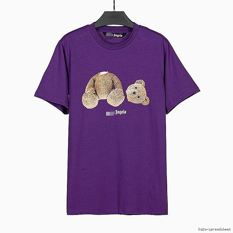 Palm Angels Monogram Bear graphic T-shirt White Colorful Bear for Casual Outfits