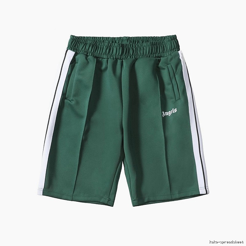 Palm Angels Streetwear Track shorts Black Side Stripe with Logo Accent