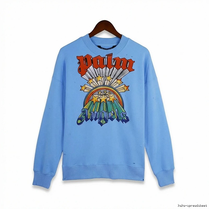 Palm Angels trendy brand blue sweatshirt